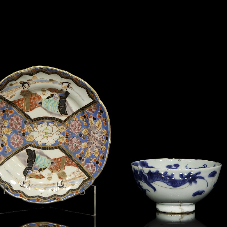 Japanese dish and bowl, Meiji Period - 6