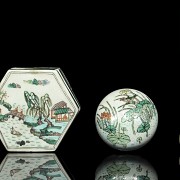 Cajas de porcelana esmaltada, China, S.XX - 8