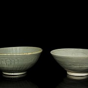 Two glazed pottery bowls, Song dynasty