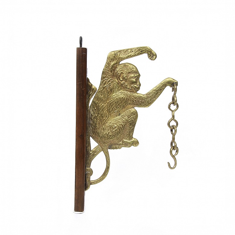 Indonesian brass wall light, early 20th century - 3
