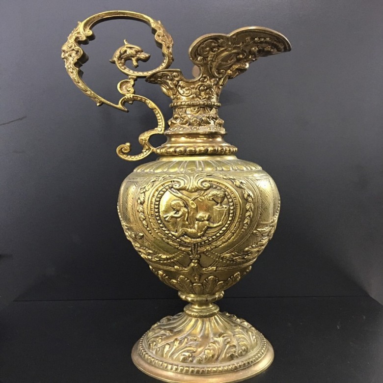 Beautiful bronze amphora