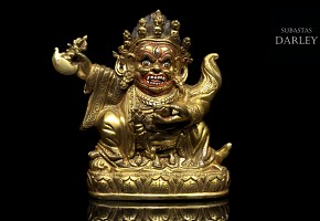Buda de bronce dorado, dinastía Qing.