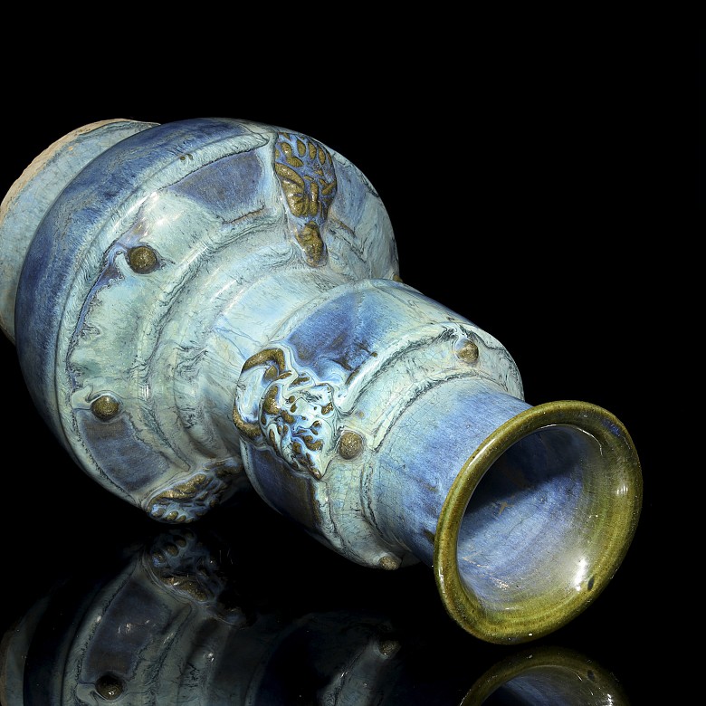 Jarrón de cerámica vidriada, S.XX