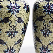 Nice couple of cloisonne vases - 8