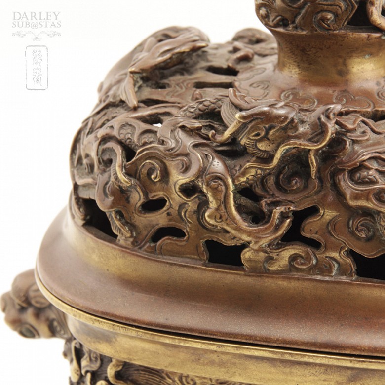 中国十三世纪青铜香炉  Incensario Chino de bronce siglo XVII - 24