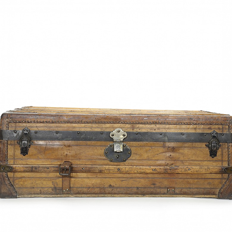 Baúl de viaje en madera y cuero, ca.1900 - 7