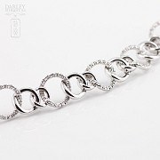 Link bracelet in white gold and 170 diamonds. - 2
