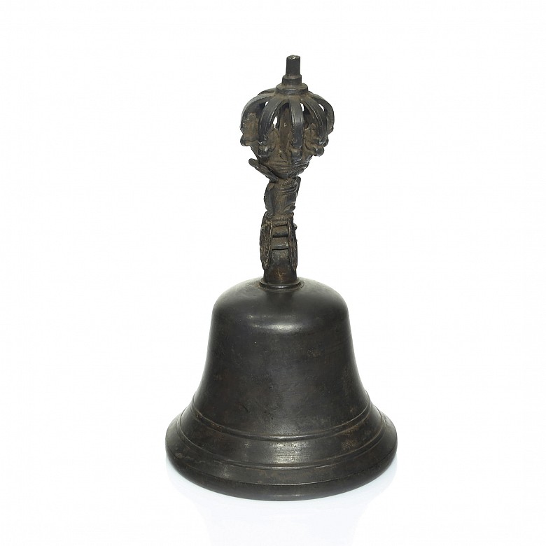Tibetan bronze bell, 19th - 20th century - 1