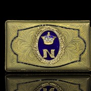 Snuff box with imperial monogram, 19th century