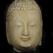 Polychrome stone Buddha, Tang style