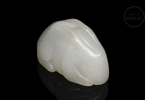 Carved white jade figurine 