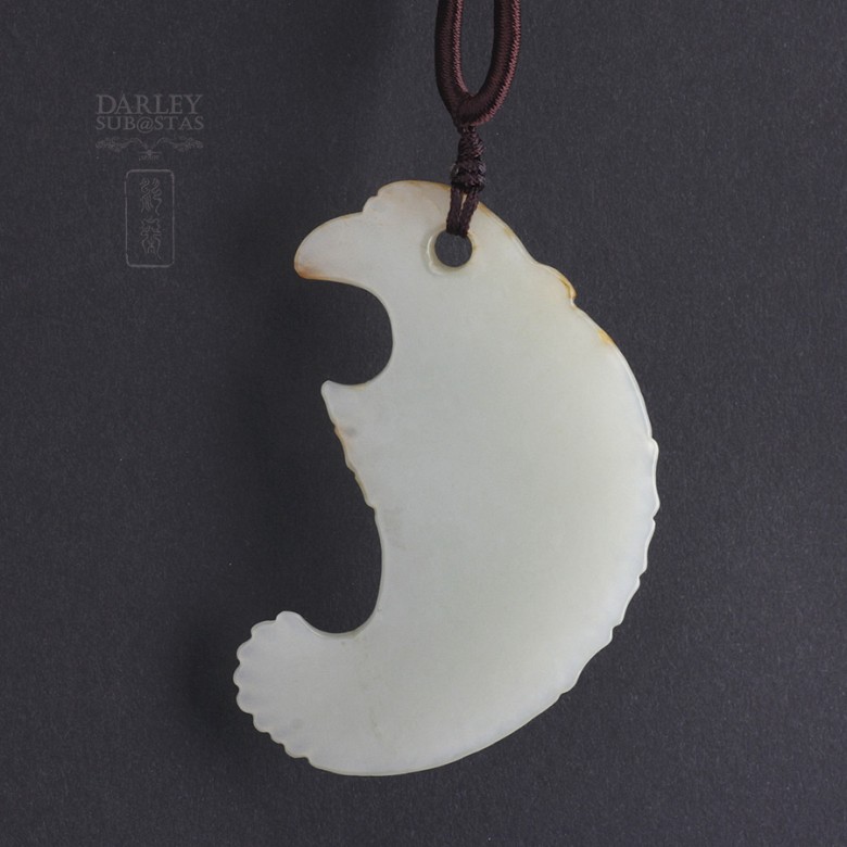 White Jade Pendant in the form of mythological bird. - 4