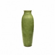 Jarrón de cerámica incisa verde celadón, China.