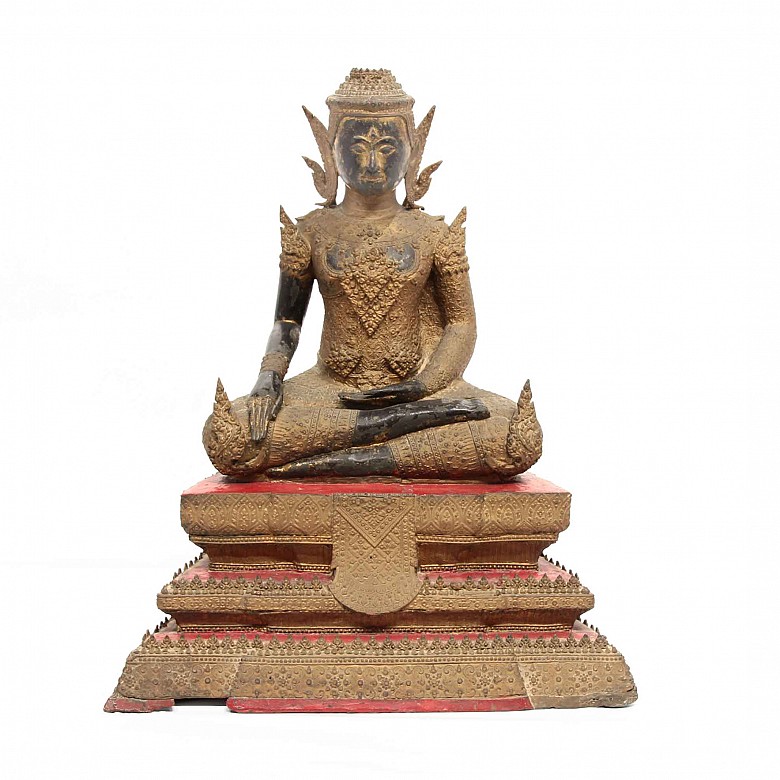 Escultura de bronce de Buda, s.XIX