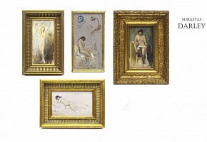 Juan García Miralles (1952) nude studies.