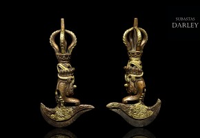 Pair of vajra swords, Qing dynasty, Qianlong