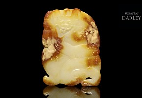 Placa de jade con oso, dinastía Han
