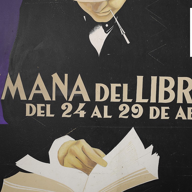 Federico Ribas Montenegro (1890 - 1952) Advertising panel. Madrid Book Week, 1931 - 5