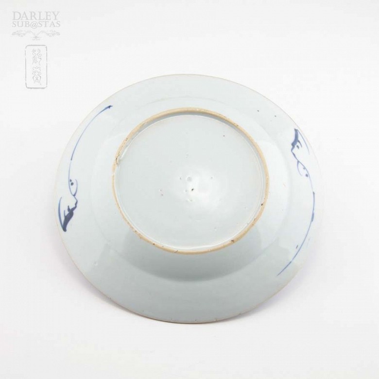 一组三件 清代十八世紀中国花卉蓝瓷盆 - 2