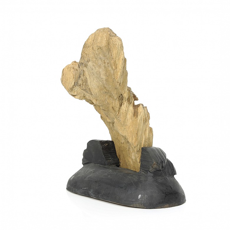 Wooden mountain, with pedestal, 20th Century
