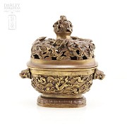中国十三世纪青铜香炉  Incensario Chino de bronce siglo XVII