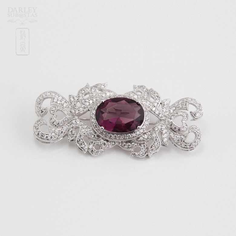 Faller dressing and rhodium plated amethyst - 5