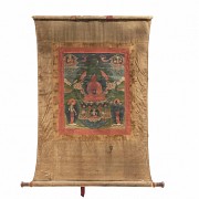 Silk Thangka, 19th century
