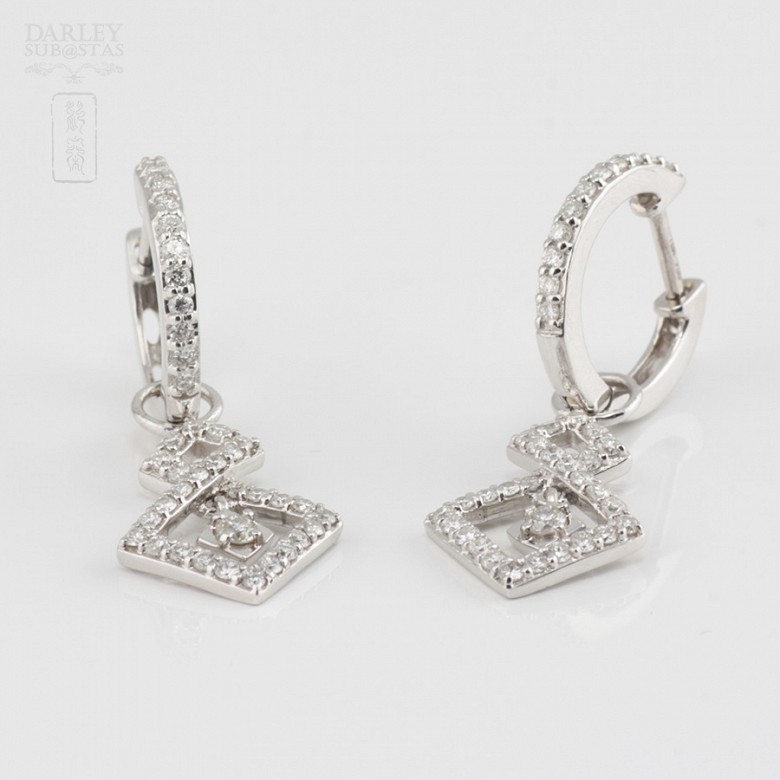 0.82cts precious diamond earrings - 1