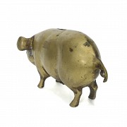 Bronze piggy bank 
