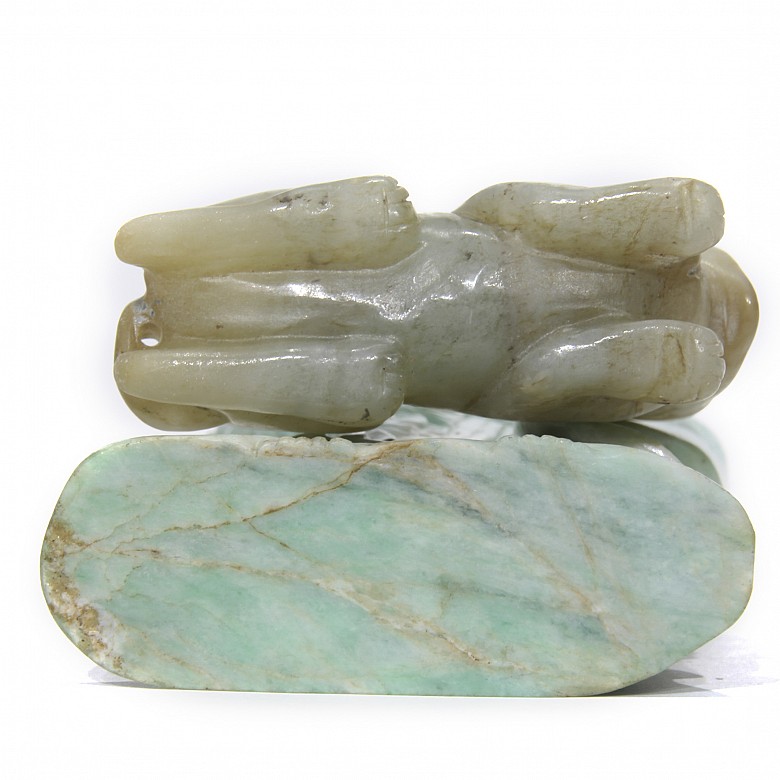 Lot of two jade figurines, 20th century - 7