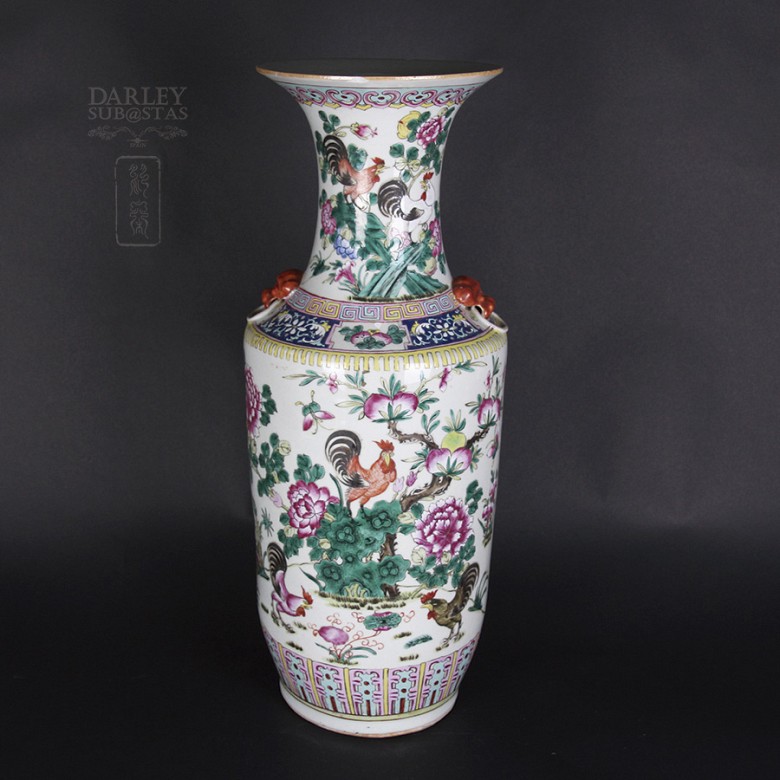 Gran jarrón de porcelana china siglo XIX.