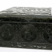 Caja de jade verde tallado, s.XIX - XX