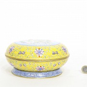 A large enamel decorated 
