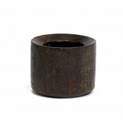 Wooden ring with an inscription, 19th century