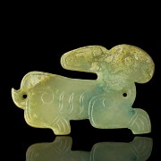 Placa de conejo en jade tallado, dinastía Zhou occidental - 2