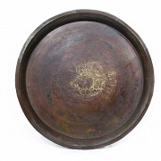 Large Indonesian copper tray, 10-14th century