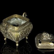 Chinese metal censer with reliefs, 20th century - 5