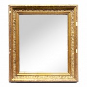 Espejo de madera dorada, s.XX