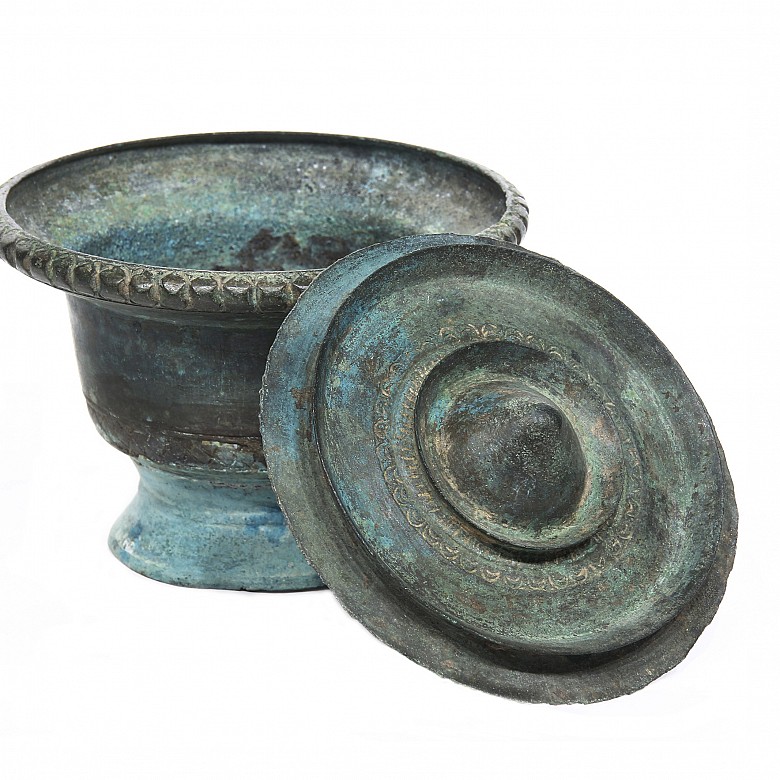 Indonesian bronze vessel.