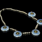 18 K gold, pearls and opals Necklace