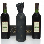 Three bottles of red wine, Rioja