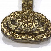 Cetro de ruyi de bronce dorado, s.XX