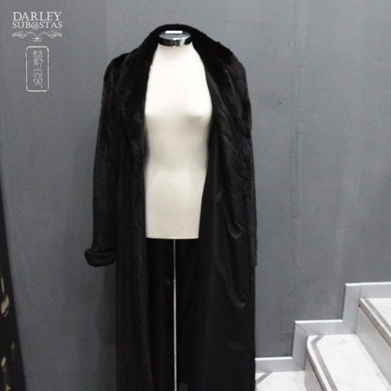 Precioso abrigo de visón negro diamante - 10