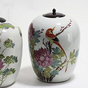 Bonita pareja de jarrones chinos - 11