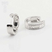 18k white gold earrings and diamonds - 6