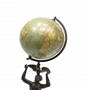Earth globe held by an Atlantean, med.s.XX