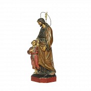 Sculpture of Saint Joseph and the child, 20th century
