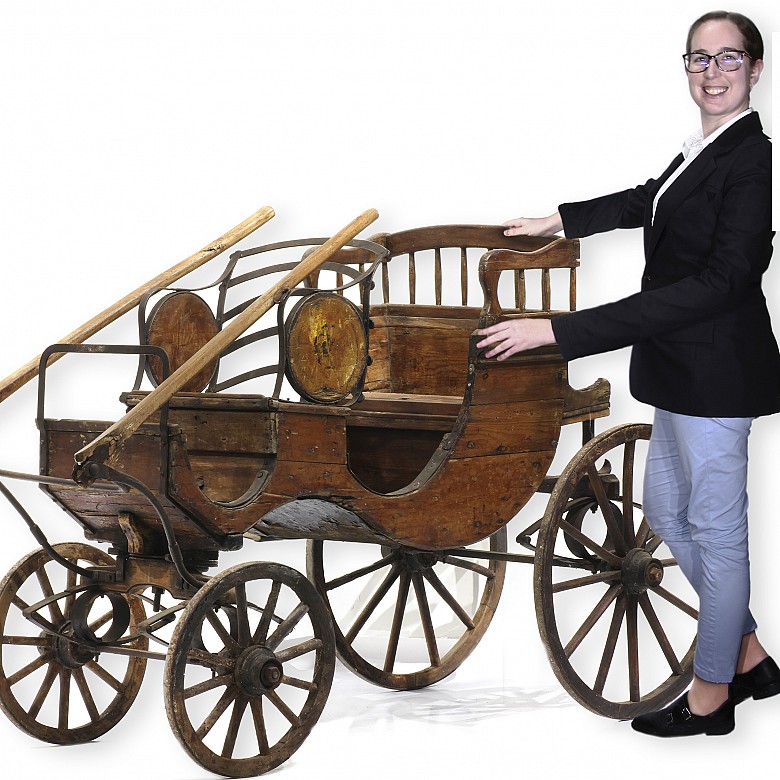 Infantil wooden carriage, Spain, 19th - 20th century