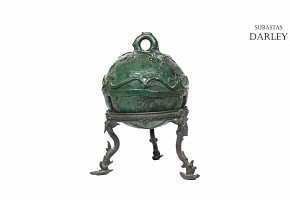 Bell with bronze foot, Java, possibly 11th-13th centuries
