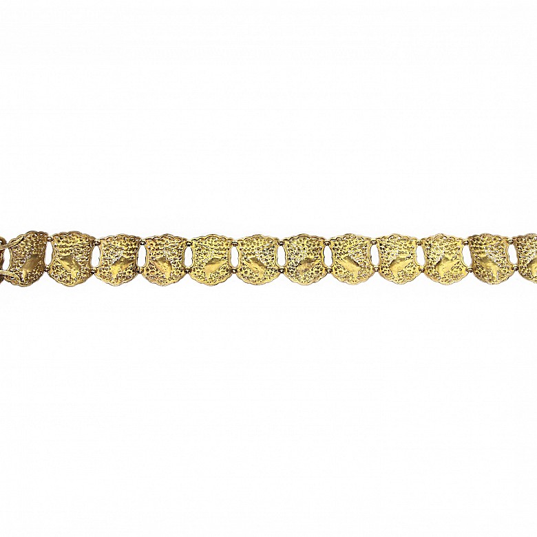 Cinturón con hebilla de plata dorada, Indonesia, pps.S.XX